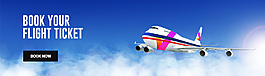 旅行公司飛機(jī)案例網(wǎng)頁界面PSD模板