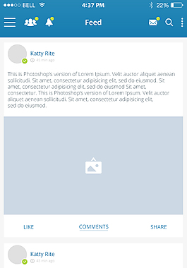 圖片素材移動界面PSD模板