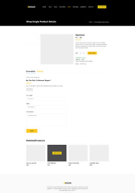 簡單風格企業模板網頁界面PSD模板