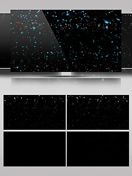 簡(jiǎn)約動(dòng)感星空閃爍綠色星星視頻素材
