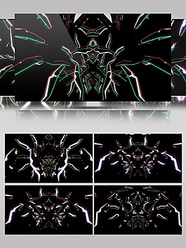 幻彩匯集光束視頻素材