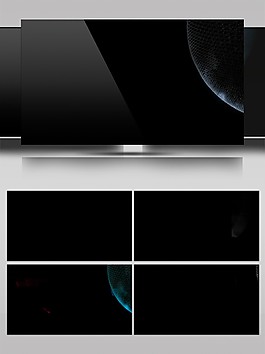 简约动感夜晚发光球体视频素材