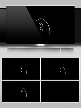 簡約扭曲線條白色動(dòng)感視頻素材