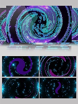 紫色星光旋渦高清視頻素材