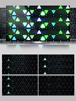 綠色動感三角高清視頻素材