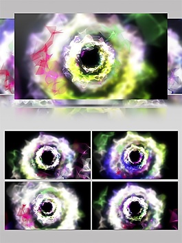彩色夢幻云霄高清視頻素材