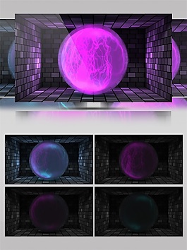 紫色光束星球高清視頻素材