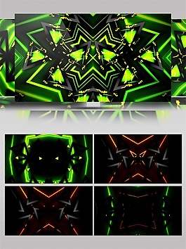 綠色動感星光高清視頻素材