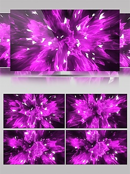 紫色光束花蕊高清視頻素材