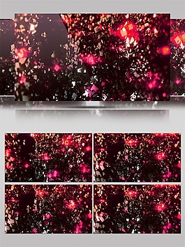 紅色璀璨星空高清視頻素材