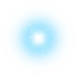 卡通藍白色光暈png元素