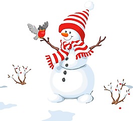 卡通可爱雪人png元素