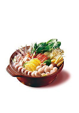 一碗海鮮食品png元素