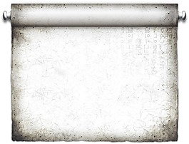 白色卷軸字畫png元素