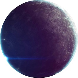 卡通黑色星球png元素