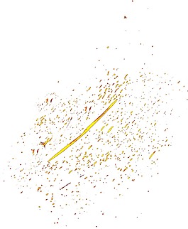 卡通黃色漂浮彩花png元素