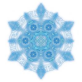 卡通藍色雪花png元素