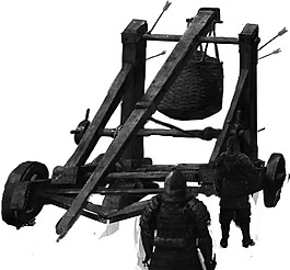 黑色投石車png元素