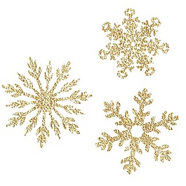 卡通金色雪花裝飾png元素