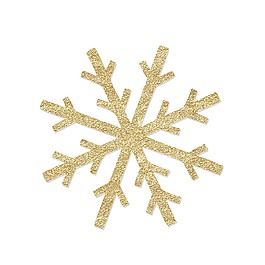金色雪花裝飾png元素