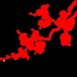 中國(guó)風(fēng)傳統(tǒng)剪紙梅花透明裝飾素材