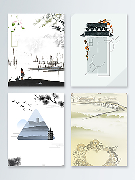 古風(fēng)中國風(fēng)風(fēng)景海報(bào)背景