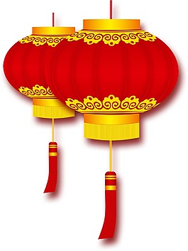 2018新年紅色燈籠PNG元素
