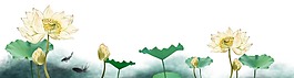 婉約清新蓮花圖PNG元素