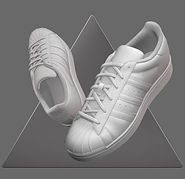 AdidasSuperstar三叶草的信仰~运动鞋CGI设计