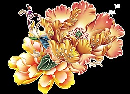 精美鮮花圖透明裝飾素材
