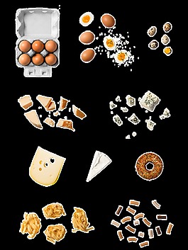 简约生活用品透明装饰素材