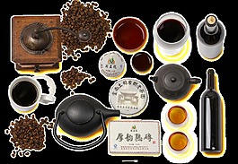 簡(jiǎn)約生活用品透明裝飾素材