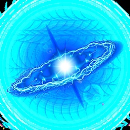 手繪藍色宇宙透明裝飾素材