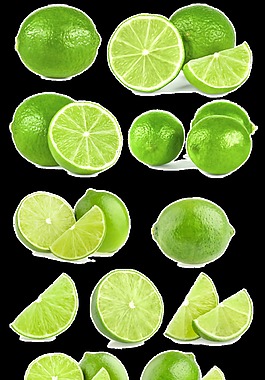 創(chuàng)意水彩青檸透明裝飾素材