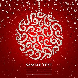 圣誕節幾何紅色背景ai素材下載