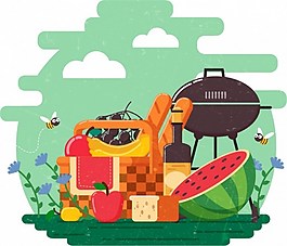 夏天水果ai矢量素材下載