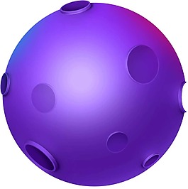 紫色童趣動畫版氣球PNG元素