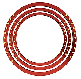 创意红色发光圆圈png元素