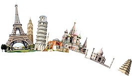 世界旅游景點(diǎn)png元素