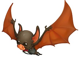 卡通手繪蝙蝠插畫元素PNG