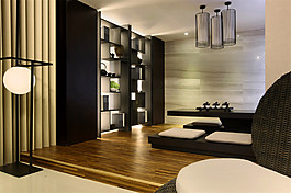 簡約客廳個性吊燈裝修效果圖