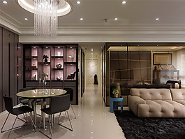 歐式復古客廳效果圖