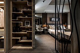 復古新中式過道效果圖