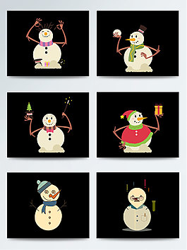 卡通創(chuàng)意圣誕雪人PNG元素