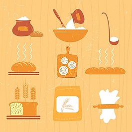 食物美食圖標ai矢量素材下載