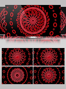 紅色藝術(shù)光環(huán)視頻素材