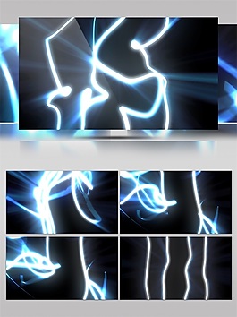 藍(lán)色迷幻閃電視頻素材