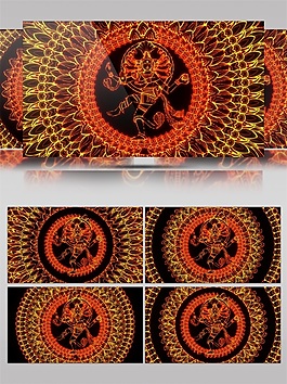 萬花筒太陽光環(huán)視頻素材