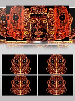 激光神秘面具视频素材