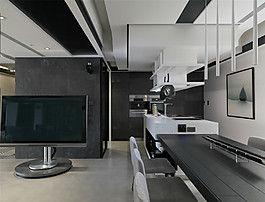 簡約客廳灰色電視背景墻裝修效果圖